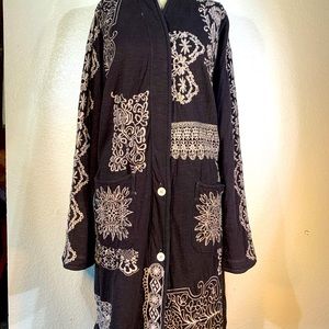 Biya by Johnny Was Stoic Love and Lace Sweater Coat XL NWT